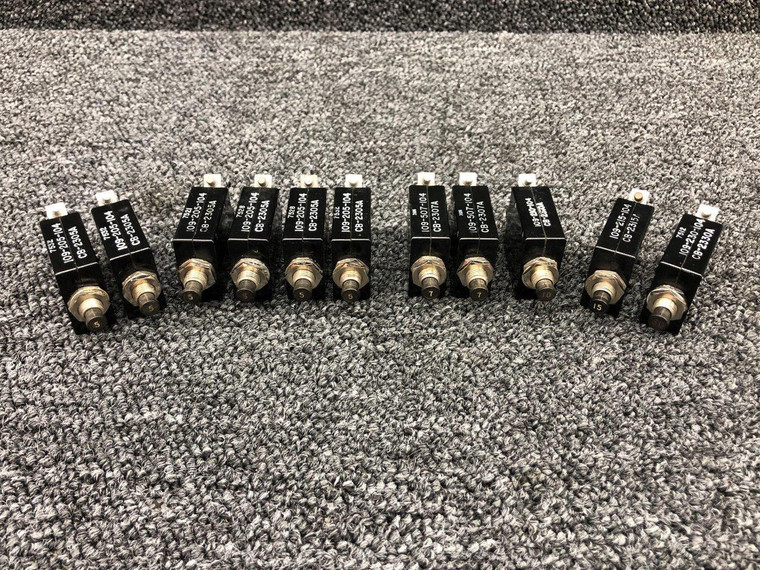 109-205-104, 109-507-104 Wood Electric Push Circuit Breaker Set of 11