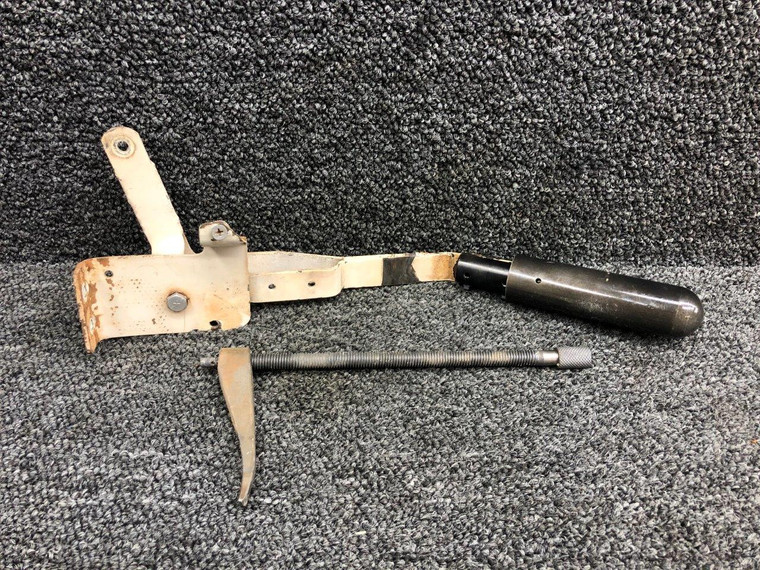 1660152-1 Cessna A188B Manual Hopper Control Handle With Lever, Bracket &amp; Shaft