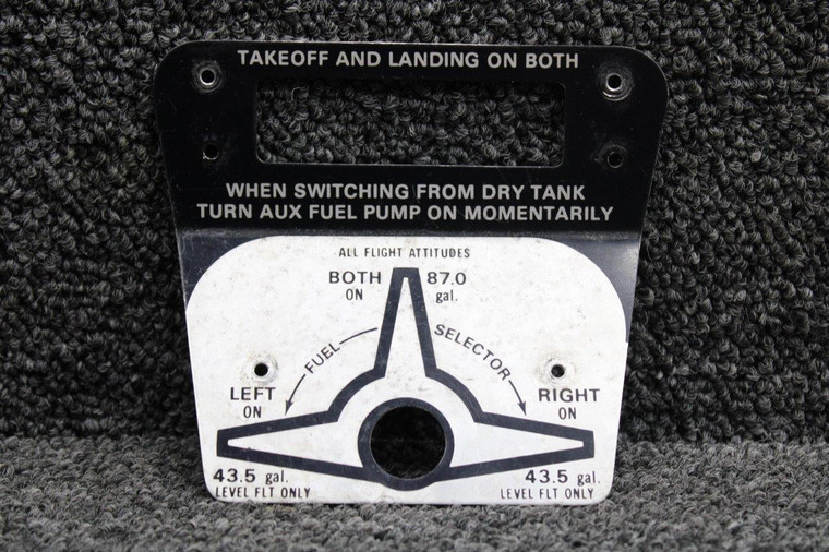2105028-2 Cessna 210N Fuel Selector Placard