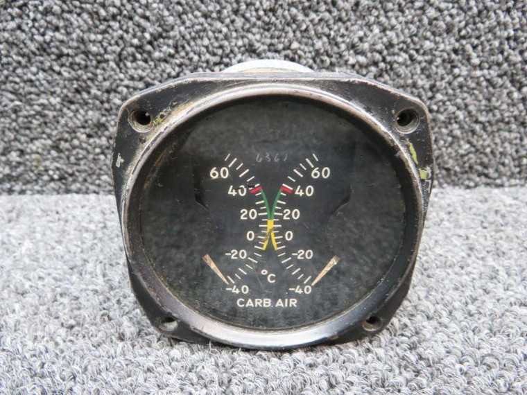77C9B Lewis Engineering Dual Carburetor Temperature Indicator (Volts: 28)