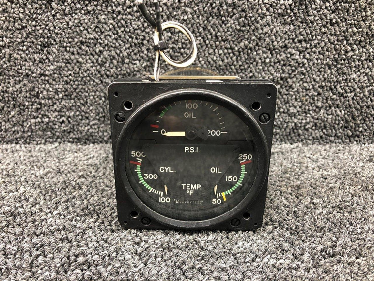 22-804-082-10 (Alt: 96-380016-1) Edo-Aire Tri-Engine Gauge (Minus Probe)