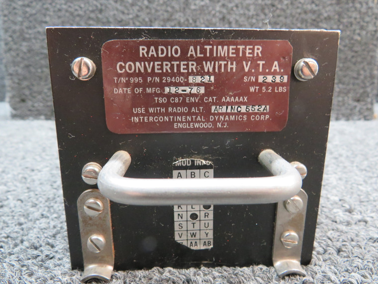 29400-821 Intercontinental Dynamics Radio Altimeter Converter with Mods