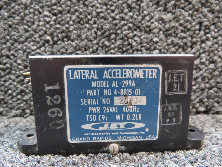 4-8015-01 Jet Electronics AL-299A Lateral Accelerometer (Volts: 26)