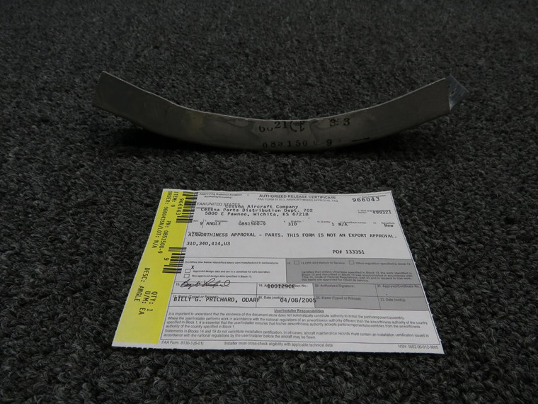 0851500-9 Cessna 300-400 Series Angle with 8130-3 (New Old Stock)