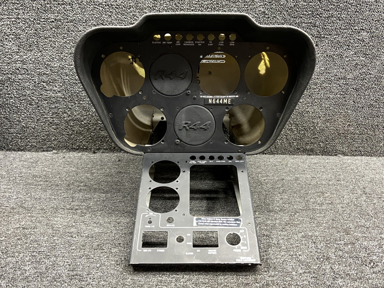 B051-9, B197-1 Robinson R44II Seven Instrument Console with Upper, Lower Panels