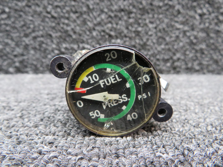 3-311-1 (Alt: 550-864) UMA Fuel Pressure Indicator w Mount Ears (Broken Glass)
