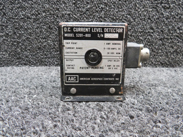 S201-800 American Aerospace Controls DC Current Level Detector (Volts: 28)