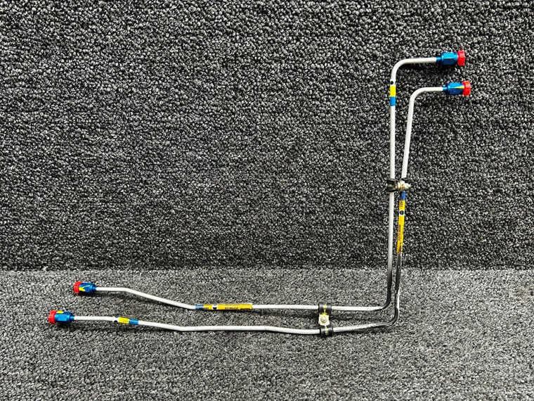 83744-008, 46F290010-025 Piper PA46-600TP Hydraulic Brake Line Set to Manifold