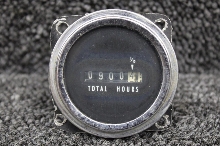 3-9330 Stewart Warner Hobbs Meter Indicator (Hours: 900.4) (Volts: 4-40)