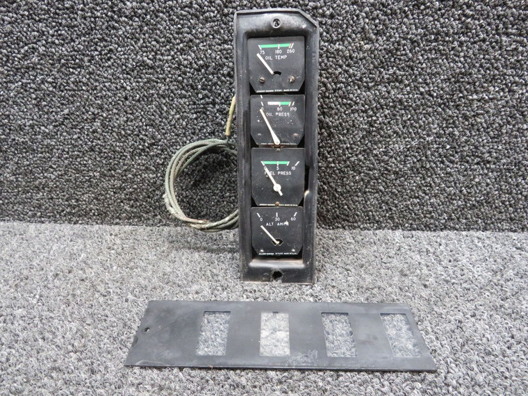 C669504-0104 Stewart-Warner Oil Pressure and Fuel Level Instrument Cluster