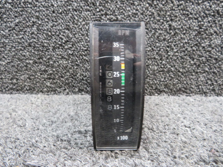 1U052-105-4 Edo-Aire 1U052 RPM Indicator w Engine Hours Meter (H: 2068.88)