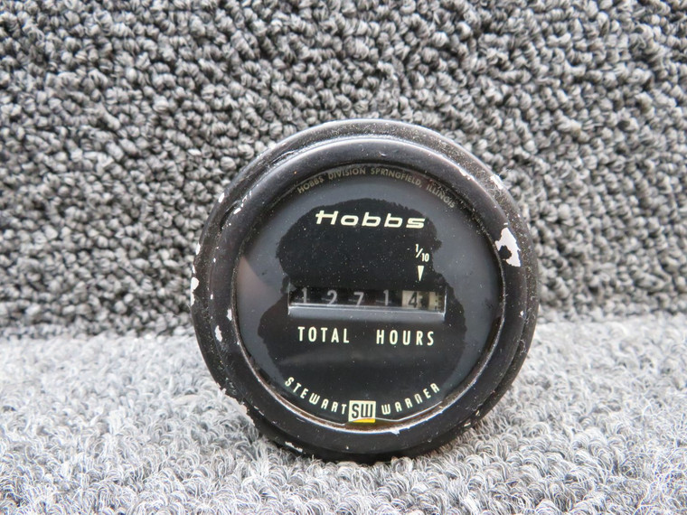 15006 Stewart-Warner Hobbs Total Hours Meter Indicator (Hours: 1271.4)