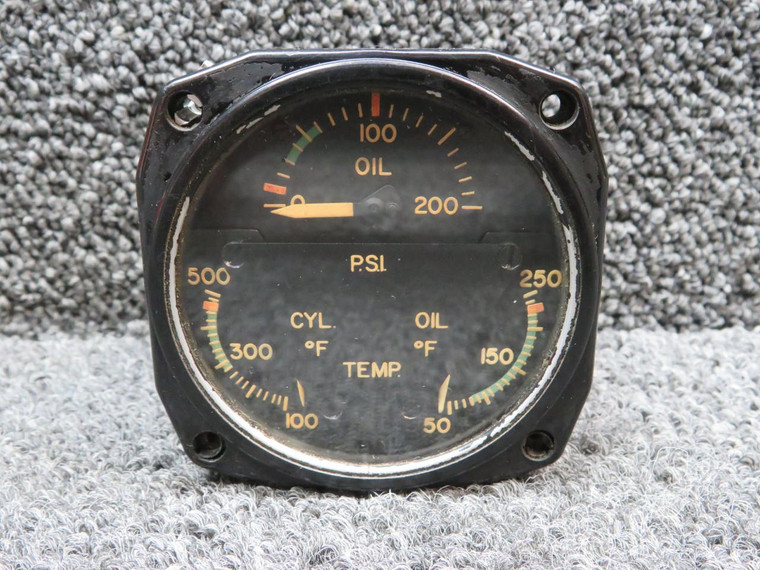22-801 Garwin Tri-Engine Gauge Indicator (Discolored Face)