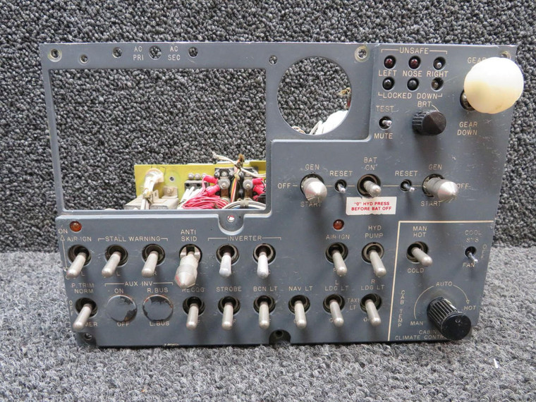 2488330-69 Learjet Cabin Climate, Light and Gear Control Panel Assembly