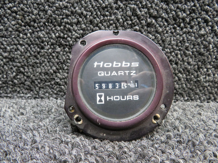 85097 Stewart Warner Hobbs Quartz Hours Meter Indicator (Hours: 5983.4)