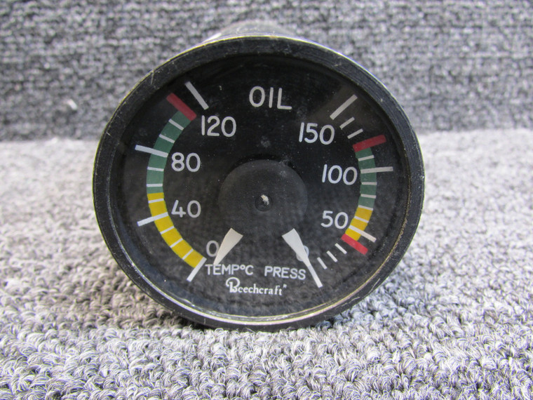 522077 (Alt: 100-384117-5) Weston 1825 Dual Oil Temp and Pressure Indicator
