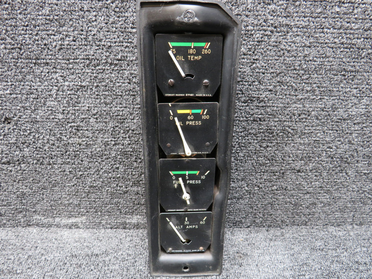 Grumman AA-1A Instrument Cluster Assembly (No Glass)