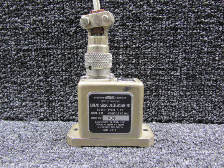 4960A-5-P6 (Alt: 4021976) Systron Linear Servo Accelerometer with Connector