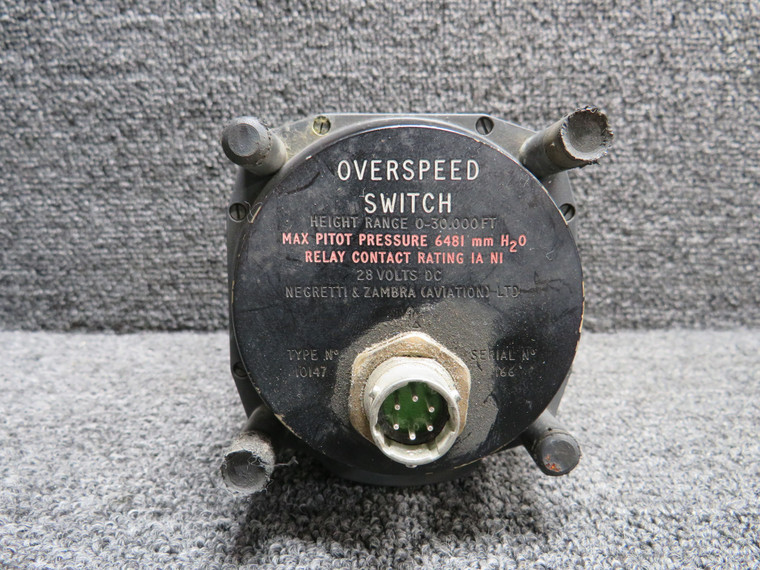 10147 Negretti and Zambra Overspeed Switch with Modifications (28V)