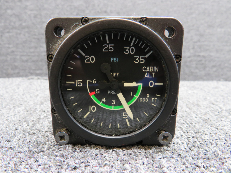 55035-0128 (Alt: C668516-0104) Aerosonic Cabin &amp; Differential Pressure Indicator