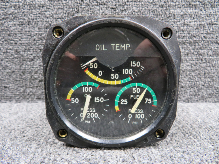 2101-5-C (Alt: 26-66305-1) Barfield Oil Temp, Oil Pressure and Fuel Pressure Indicator