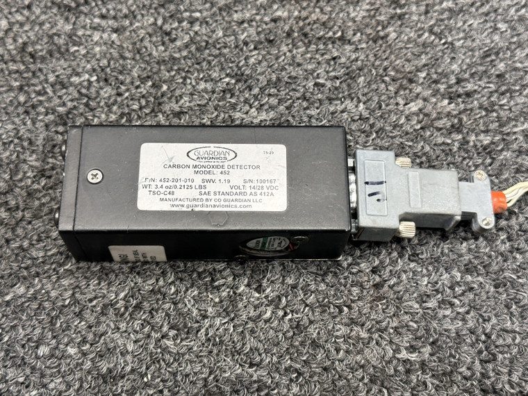 452-201-010 Guardian Avionics 452 Carbon Monoxide Detector Assembly (14 or 28V)