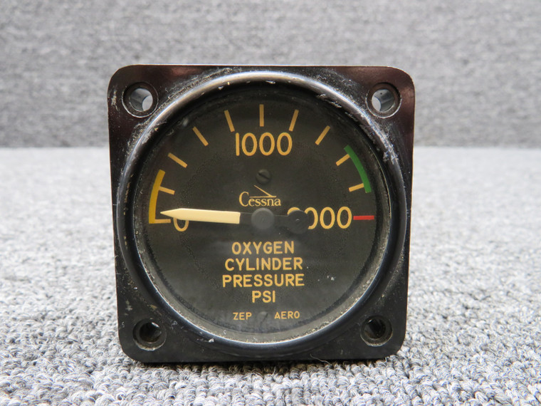 S-1325L-1 Zep-Aero Oxygen Cylinder Pressure Indicator (PSI: 0-2000) (Faded Face)