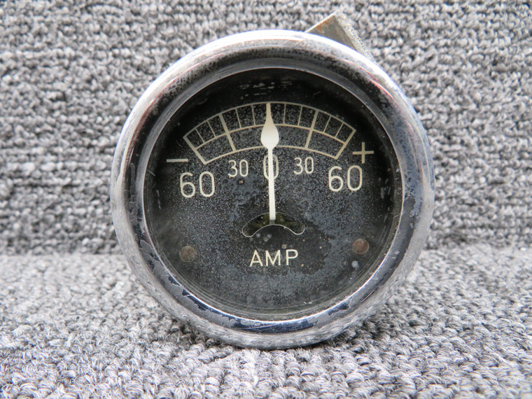95397 Ammeter Indicator (Range: -60 to 60 Amps) (Worn Face, Rusted Casing)