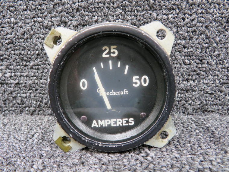 1502939 Beechcraft Ammeter Indicator (Range: 0-50 Amps) (Cloudy Face)