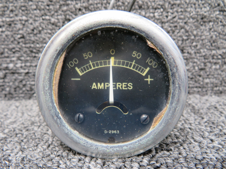 D-2963 Ammeter Indicator (Range: -100 to 100 Amps) (Worn Face)