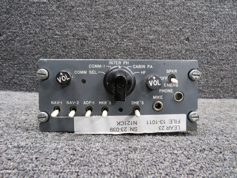 10-1025-07 LearJet PL-175G Audio Panel