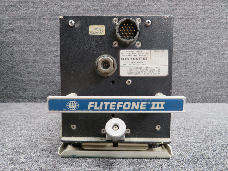400-0033-000 Wulfsberg RT-18A Flitefone III Receiver with Tray