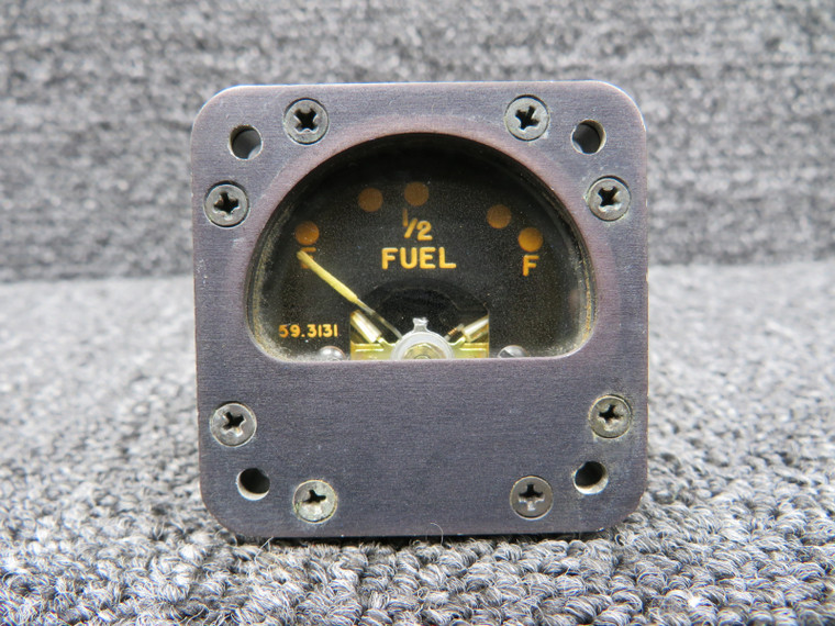 59-3131 Fuel Quantity Indicator (Faded, Yellowed Face)