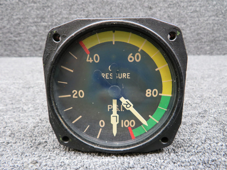 6300-A49A-15-A4 Bendix Dual Oil Pressure Indicator (Range: 0-100 PSI) (26V)