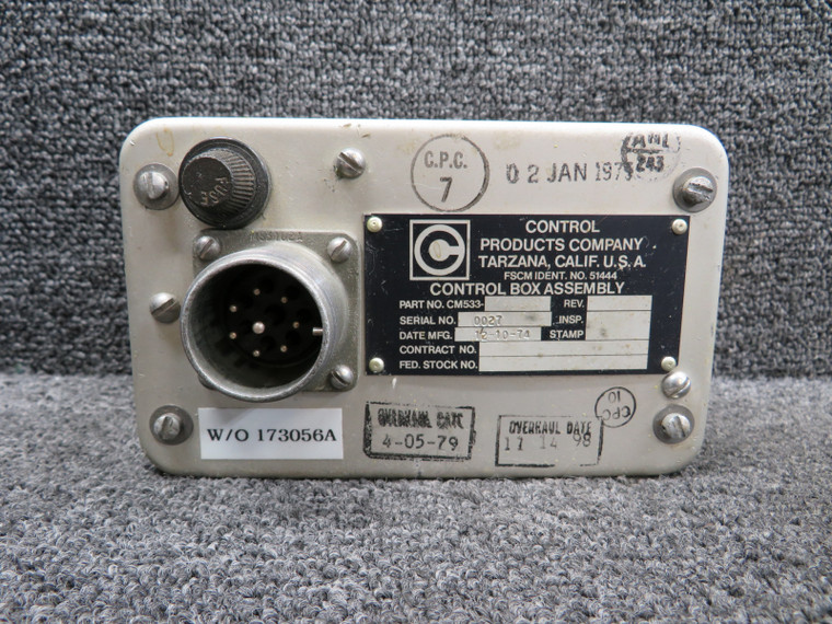 CM533 Control Products Control Box Assembly