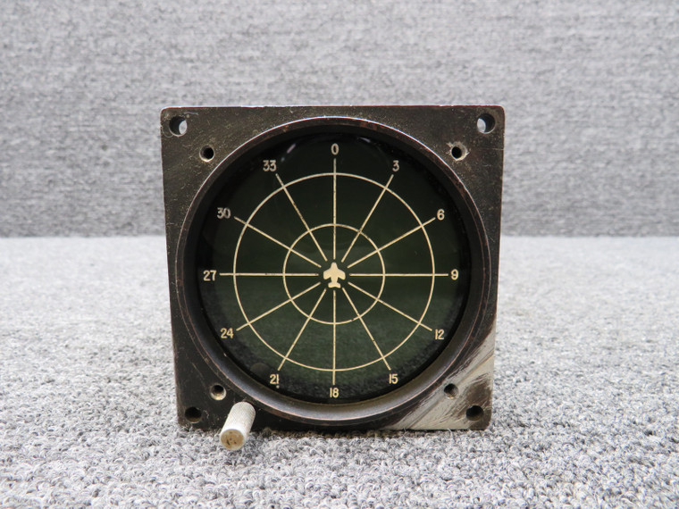 275D30 Ryan WX-7A Stormscope Display Indicator (Worn Face, Chipped Case)