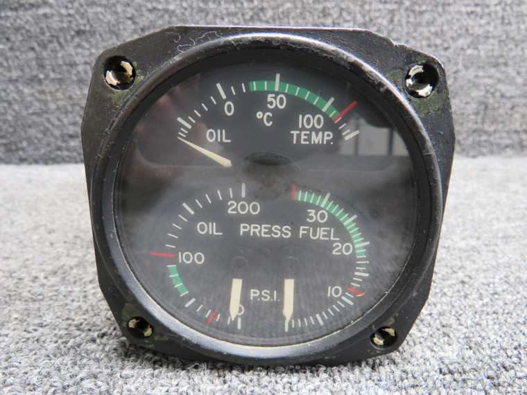 22-802-029-1A Weston Tri-Engine Gauge Indicator (Cloudy Glass)