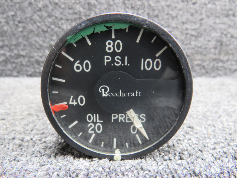 217A-100K-D6 Thomas A Edison Oil Pressure Indicator (Painted Indications)