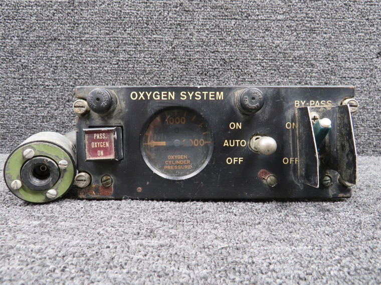Israel 1124 Oxygen System Panel (Black) with Barometric Switch