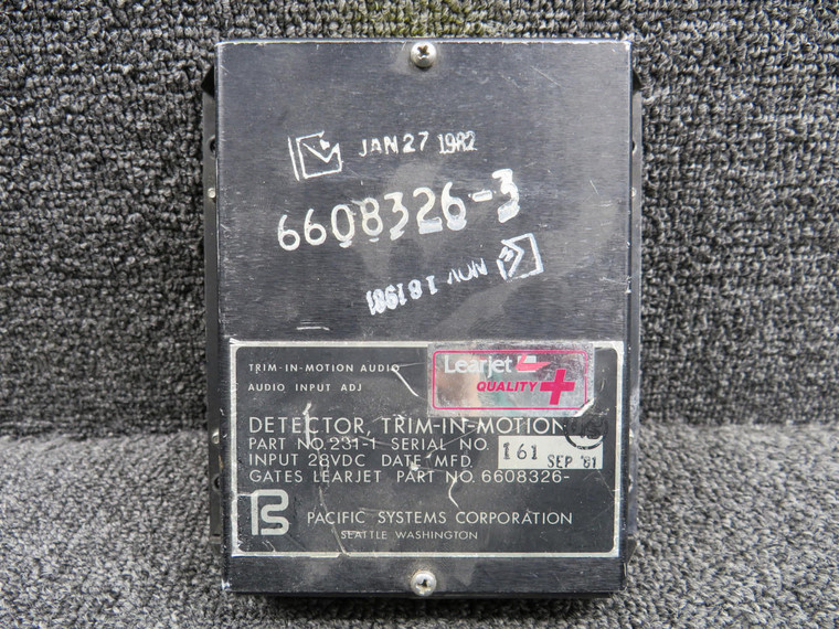 231-1 (Alt. 6608326) Pacific Systems Corp Trim-In-Motion Detector (28V)