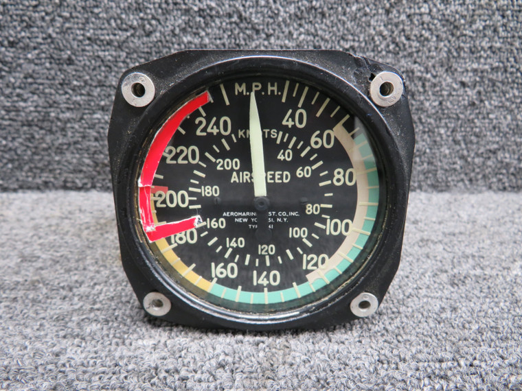 514 Aeromarine Air Speed Indicator (Taped Indications) (Worn Face)