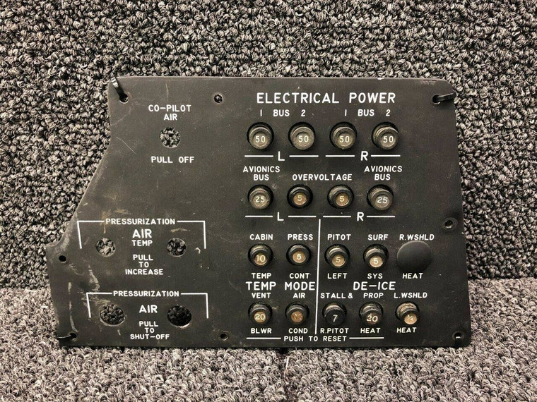60-324095-601 Beech B-60 Klixon Electrical Power Breaker Panel