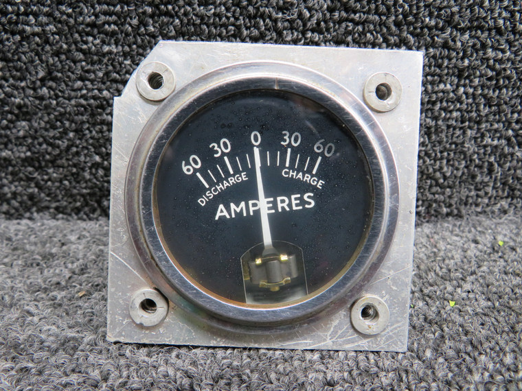Piper PA24-180 Ammeter Indicator with Square Mount (Chipped Corner)