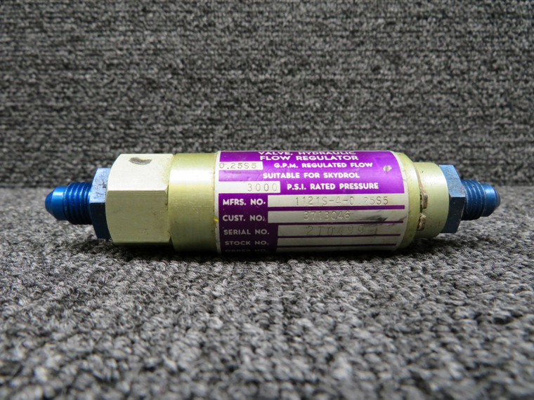 1121S-4-0-25S5 (Alt: 3713046) Waterman Hydraulics Flow Regulator Valve