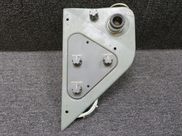 Flight Instrument, Bottom Panel, Shield-White Control Panel w Light (Worn Seal)