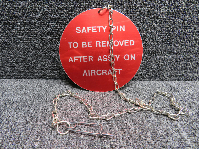 MY20773-69 Falcon Jet Safety Pin with Red Placard