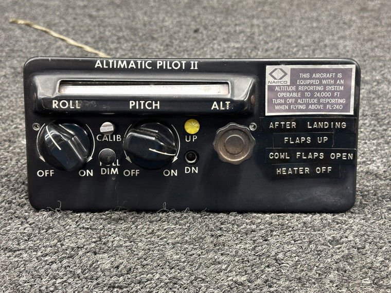 753-868 Piper PA30 Altimatic II Control Console Assembly with Face Plate
