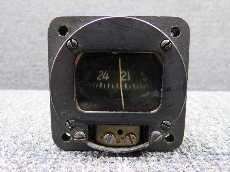 Panel Mounted Magnetic Compass Indicator, Lighted (4 Hole Mount) (No Fluid)