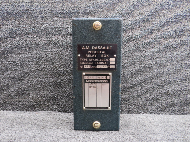 MY-20-632-67 A.M Dassault Pedestal Relay Box w Green Repairable Tag (Core)