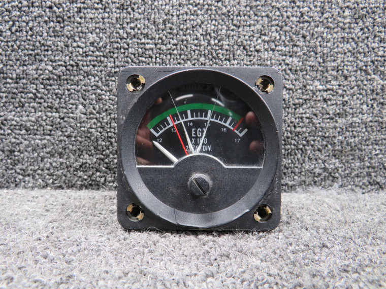 Alcor EGT Indicator with Red Indicator Needle (Cracked Glass)